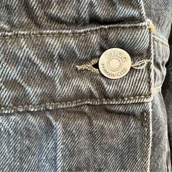 ETICA Mira Denim Wrap Dress in Black Lava - Picture 8 of 14